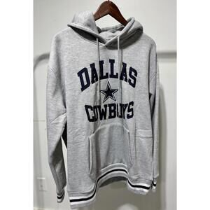 NFL Dallas Cowboys Gray Pullover Hoodie Sweatshirt Size Large